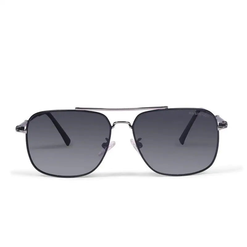 Unity | Black Medium Full Rim Square Sunglasses for Men [Polarized]