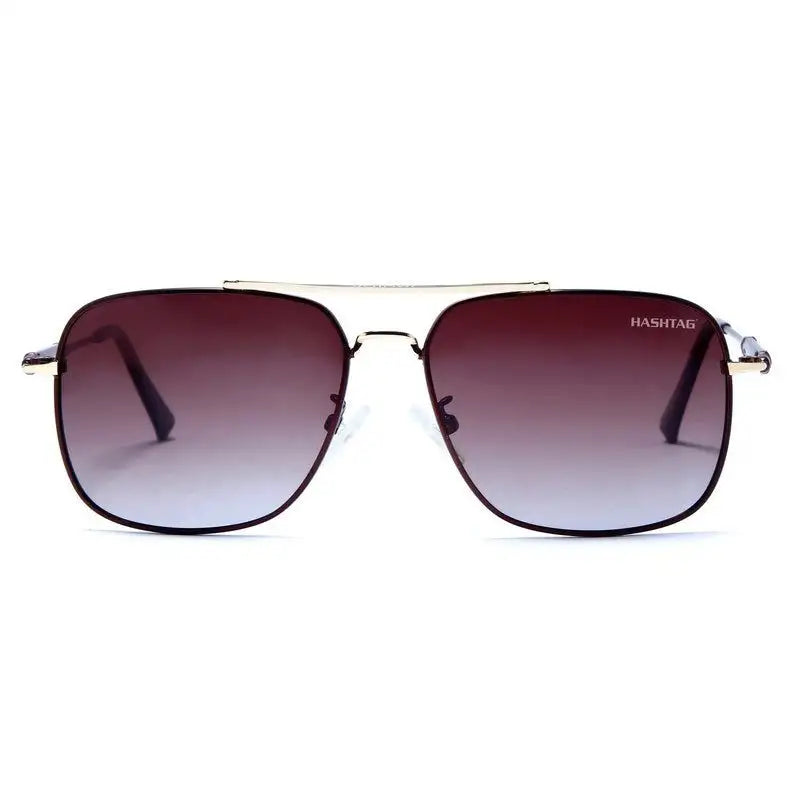 Unity | Gradient Brown Medium Full Rim Square Sunglasses for Men [Polarized]