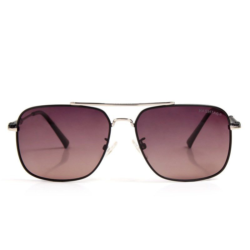 Unity Gradient Purple Brown Large Full Rim Square Sunglasses for Men & Women — Hashtag Eyewears