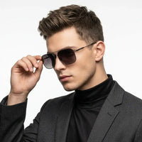 Unity | Gradient Purple Brown Medium Full Rim Square Sunglasses for Men [Polarized]