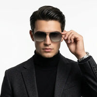 Unity | Gradient Purple Brown Medium Full Rim Square Sunglasses for Men [Polarized]