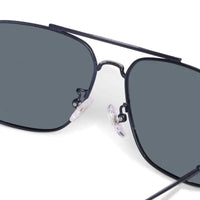 Unity | Grey Medium Full Rim Square Sunglasses for Men [Polarized]