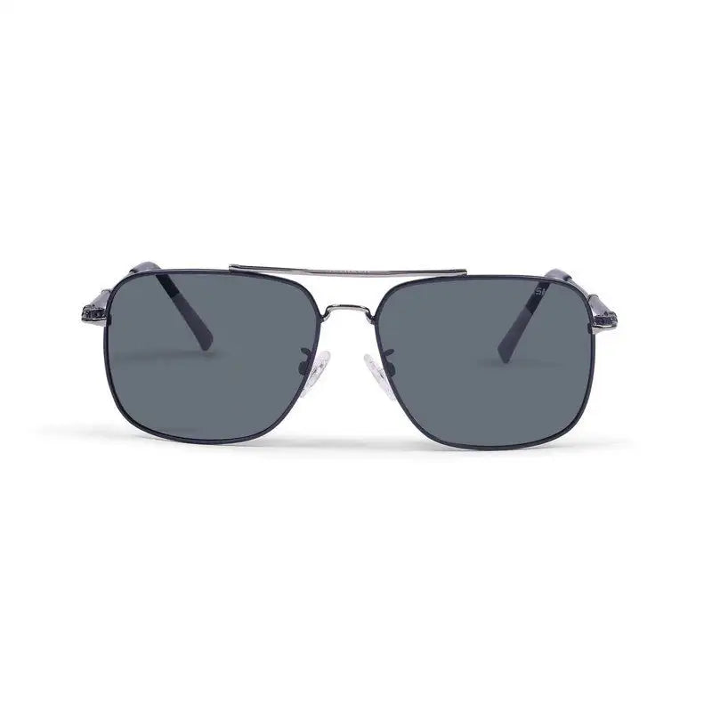 Unity | Grey Medium Full Rim Square Sunglasses for Men [Polarized]