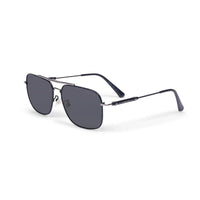 Unity Silver & Navy Blue Large Full Rim Square Sunglasses for Men & Women — Hashtag Eyewears