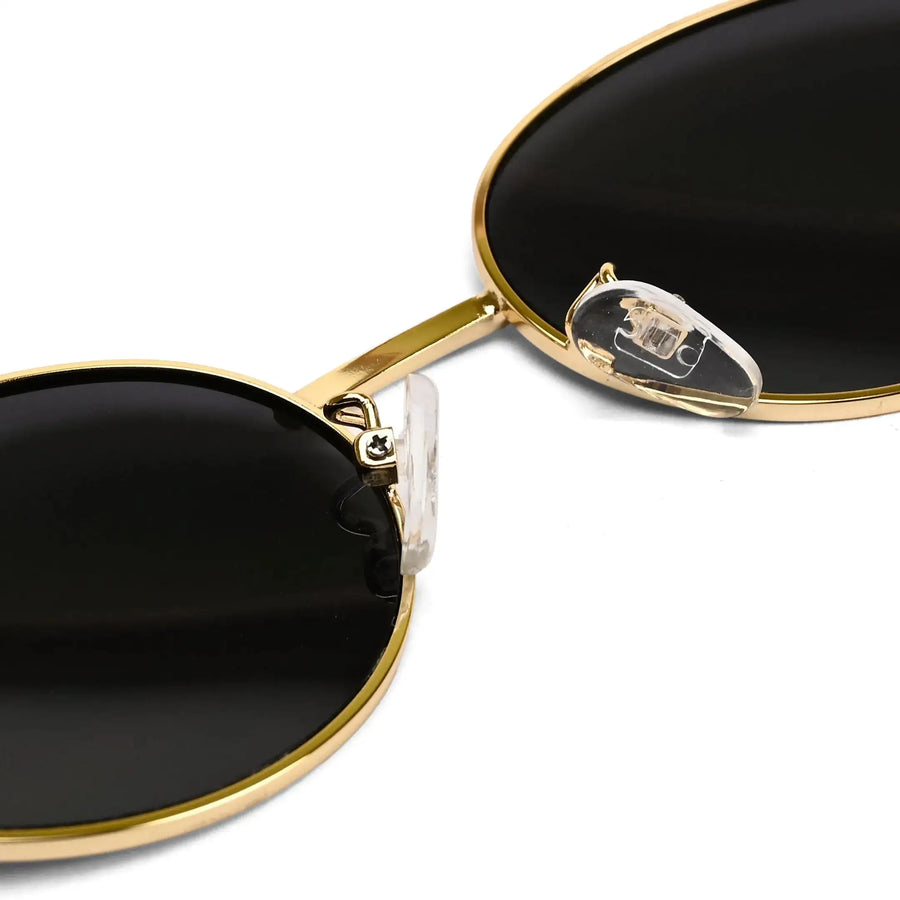 Urbanite | Black Medium Full Rim Oval Sunglasses for Women [UV-protected]