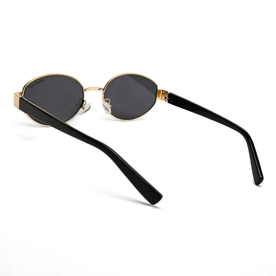 Urbanite | Black Medium Full Rim Oval Sunglasses for Women [UV-protected]