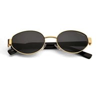 Urbanite | Black Medium Full Rim Oval Sunglasses for Women [UV-protected]