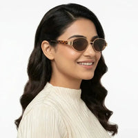 Urbanite | Brown Medium Full Rim Oval Sunglasses for Women [UV-protected]