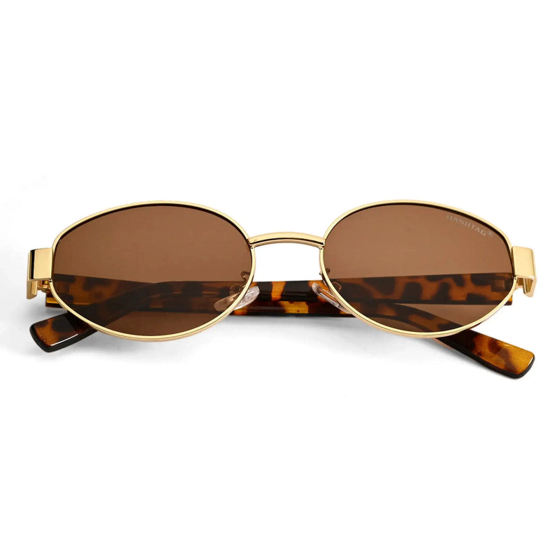 Urbanite | Brown Medium Full Rim Oval Sunglasses for Women [UV-protected]