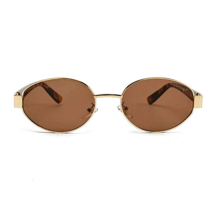 Urbanite | Brown Medium Full Rim Oval Sunglasses for Women [UV-protected]