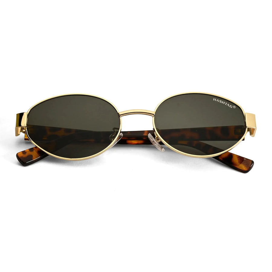 Urbanite | Green Medium Full Rim Oval Sunglasses for Women [UV-protected]