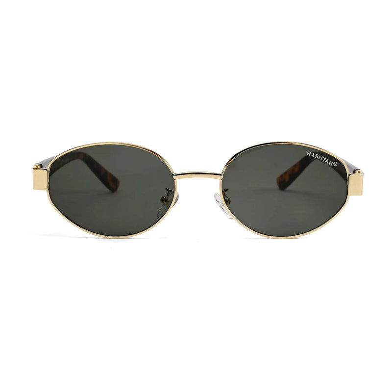 Urbanite | Green Medium Full Rim Oval Sunglasses for Women [UV-protected]