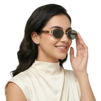 Urbanite | Green Medium Full Rim Oval Sunglasses for Women [UV-protected]