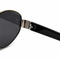 Urbanite | Silver Medium Full Rim Oval Sunglasses for Women [UV-protected]