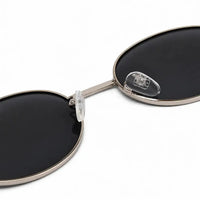 Urbanite | Silver Medium Full Rim Oval Sunglasses for Women [UV-protected]