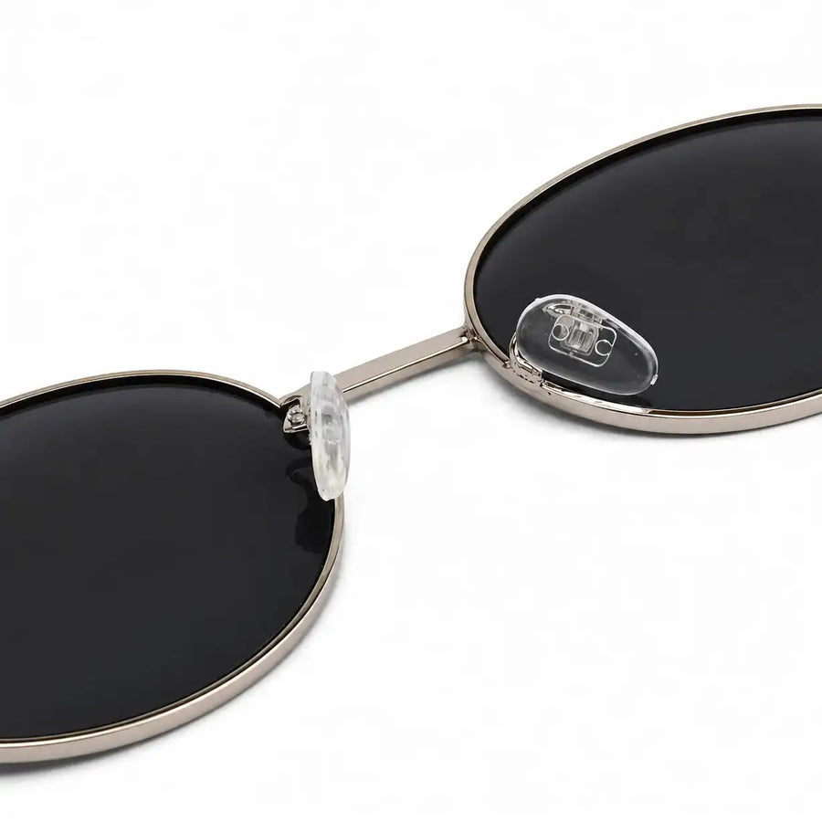 Urbanite | Silver Medium Full Rim Oval Sunglasses for Women [UV-protected]