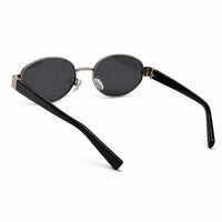 Urbanite | Silver Medium Full Rim Oval Sunglasses for Women [UV-protected]