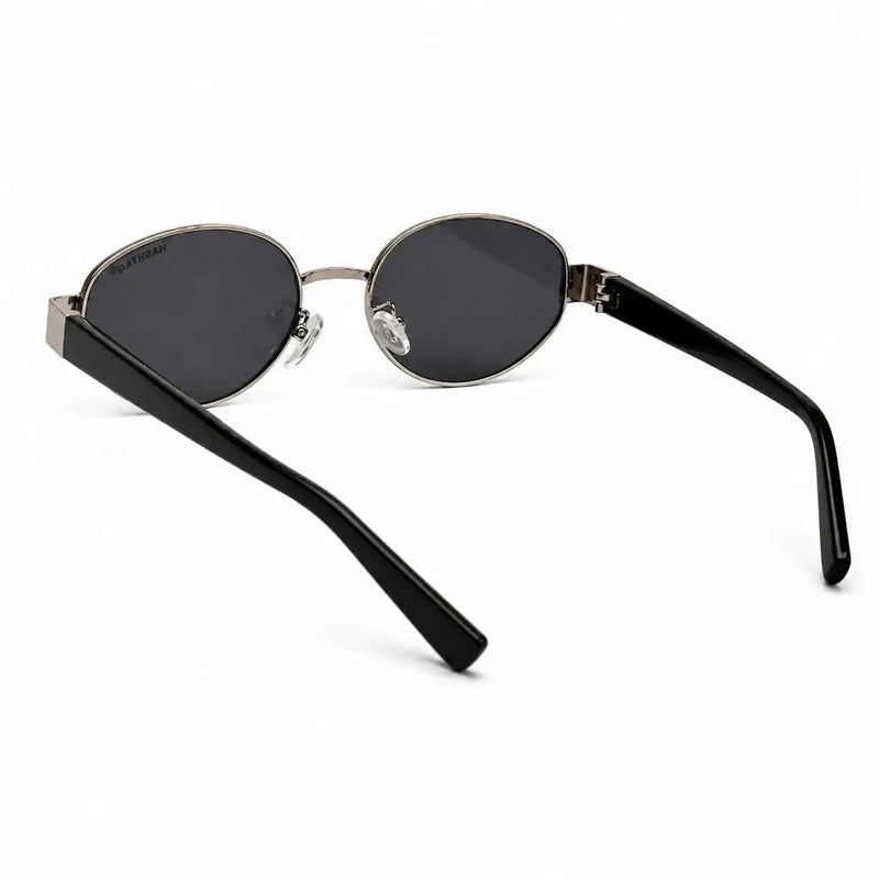 Urbanite | Silver Medium Full Rim Oval Sunglasses for Women [UV-protected]