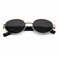 Urbanite | Silver Medium Full Rim Oval Sunglasses for Women [UV-protected]