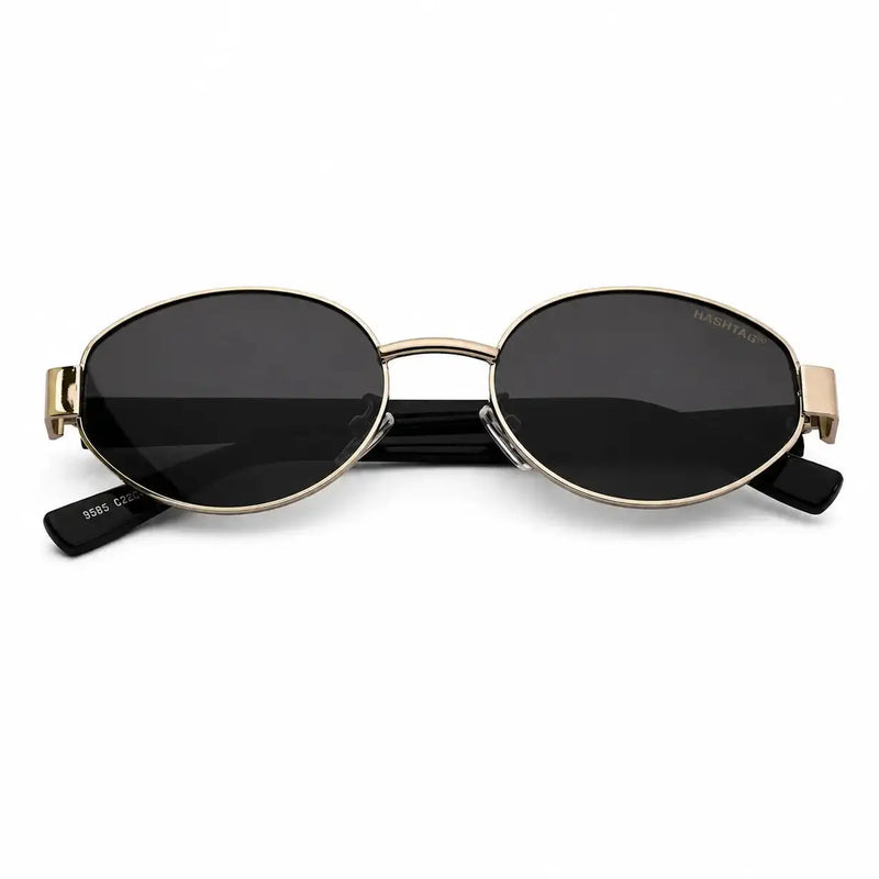 Urbanite | Silver Medium Full Rim Oval Sunglasses for Women [UV-protected]