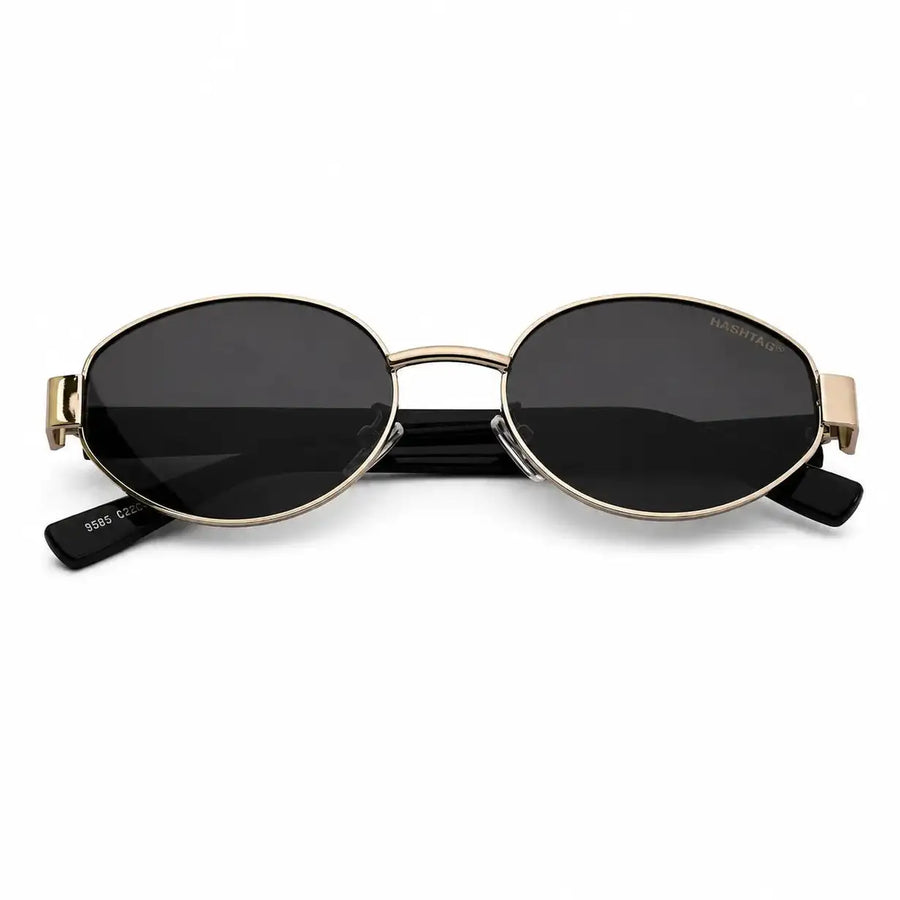 Urbanite | Silver Medium Full Rim Oval Sunglasses for Women [UV-protected]