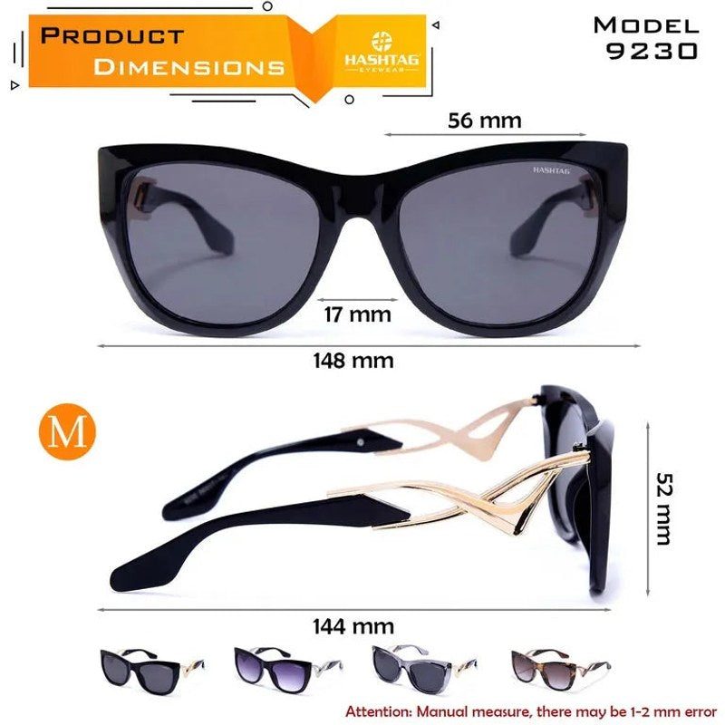 Vail Black Medium Full Rim Shield Sunglasses for Women — Hashtag Eyewears