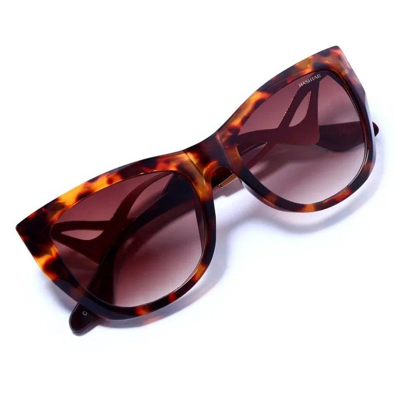 Vail Gradient Brown and Havana Medium Full Rim Shield Sunglasses for Women — Hashtag Eyewears