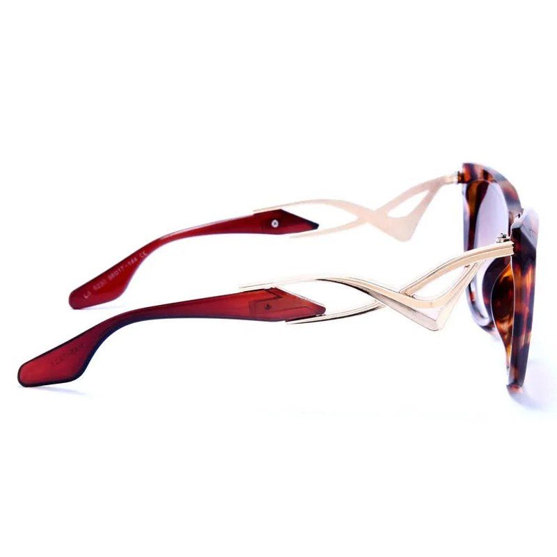 Vail Gradient Brown and Havana Medium Full Rim Shield Sunglasses for Women — Hashtag Eyewears