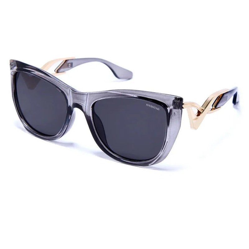 Vail Grey Medium Full Rim Shield Sunglasses for Women — Hashtag Eyewears