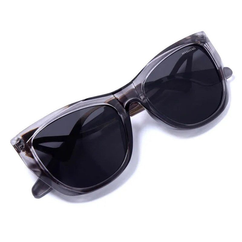 Vail Grey Medium Full Rim Shield Sunglasses for Women — Hashtag Eyewears