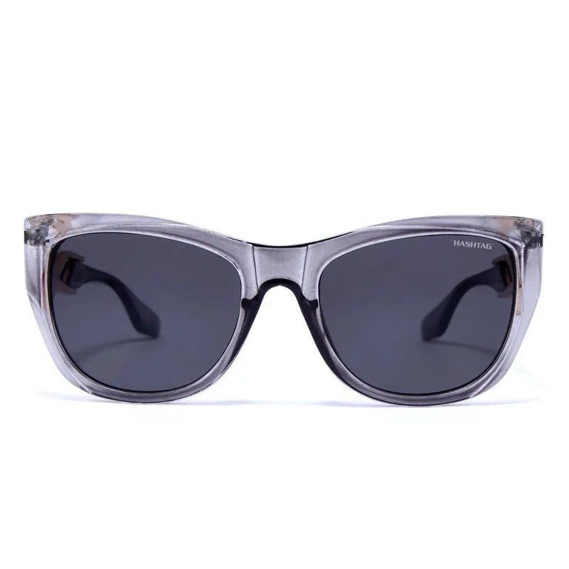 Vail Grey Medium Full Rim Shield Sunglasses for Women — Hashtag Eyewears