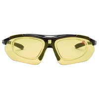 Valkor | Black Free Size Half Rim Shield Sports Sunglasses for Men & Women Changeable Lens[Polarized]