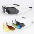 Valkor | White Free Size Half Rim Shield Sports Sunglasses for Men & Women Changeable Lens [Polarized]