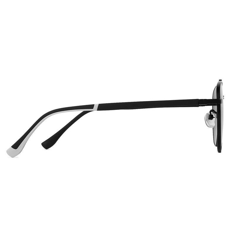 Valkyra Black Large Full Rim Aviator Sunglasses for Men & Women — Hashtag Eyewears