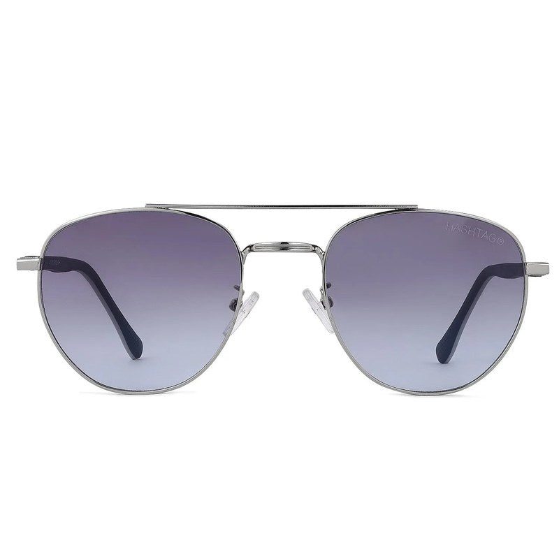Valkyra Gradient Blue Large Full Rim Aviator Sunglasses for Men & Women — Hashtag Eyewears