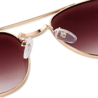 Valkyra Gradient Brown Large Full Rim Aviator Sunglasses for Men & Women — Hashtag Eyewears