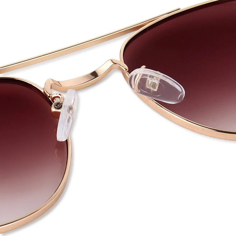 Valkyra | Gradient Brown Large Full Rim Aviator Sunglasses for Men & Women [UV-protected]