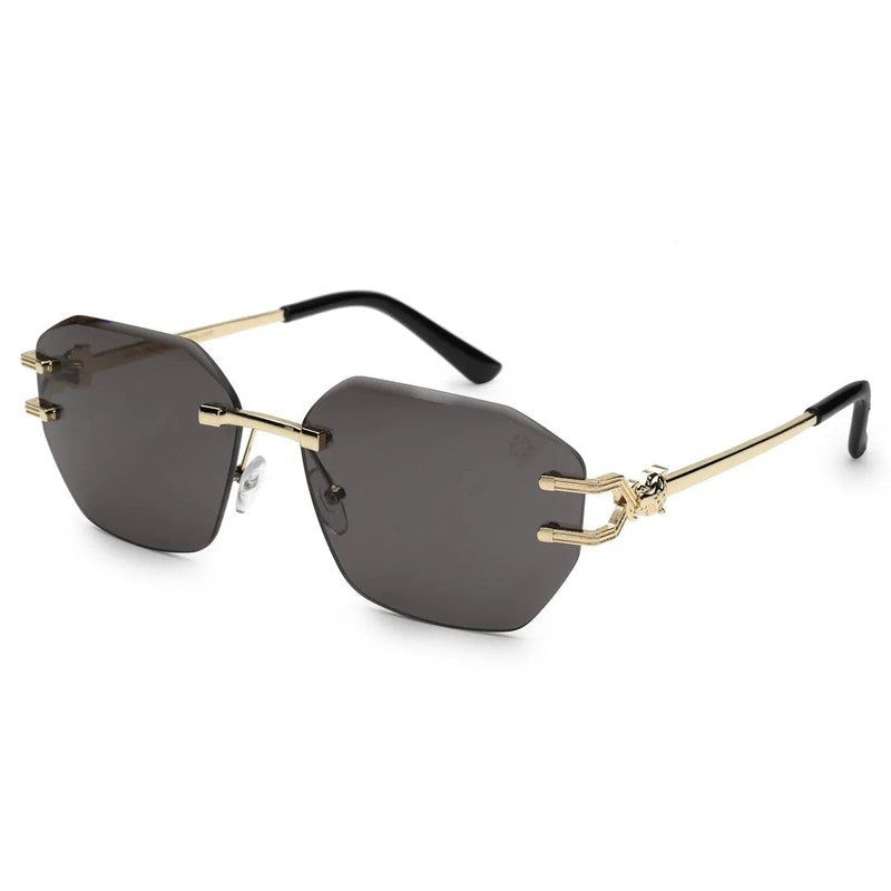 Valora Black Medium Rim Less Square Sunglasses for Men — Hashtag Eyewears