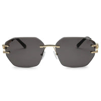 Valora Black Medium Rim Less Square Sunglasses for Men — Hashtag Eyewears