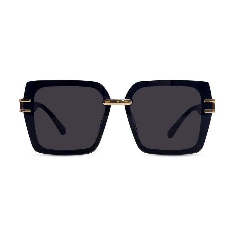 Valoria Black Large Full Rim Square Sunglasses for Women — Hashtag Eyewears