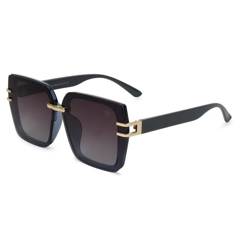 Valoria Blue Large Full Rim Square Sunglasses for Women — Hashtag Eyewears