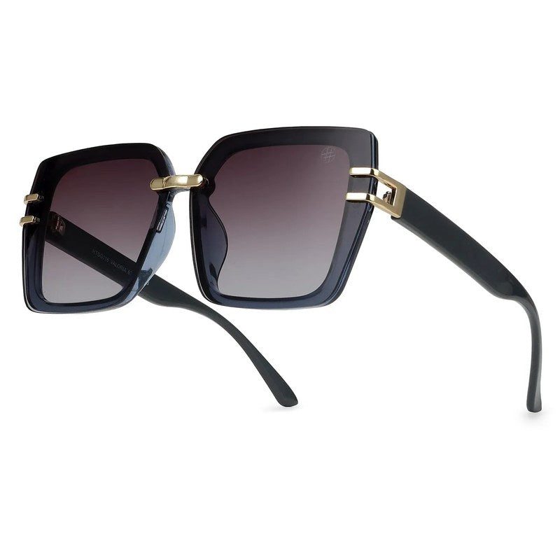 Valoria | Blue Large Full Rim Square Sunglasses for Women [UV-protected]