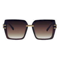 Valoria Brown Large Full Rim Square Sunglasses for Women — Hashtag Eyewears