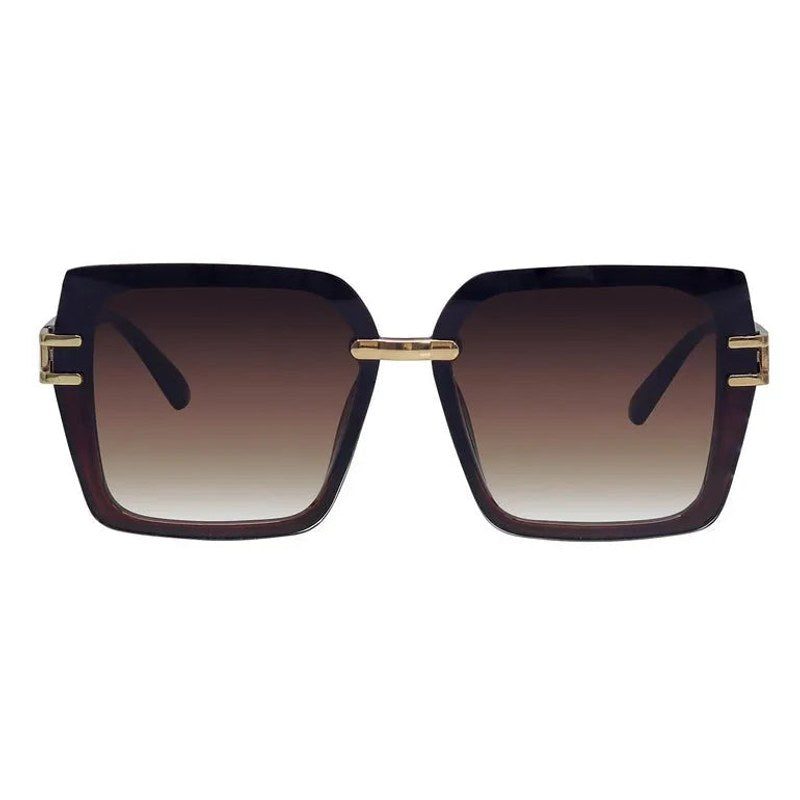 Valoria Brown Large Full Rim Square Sunglasses for Women — Hashtag Eyewears
