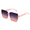 Valoria | Pink Large Full Rim Square Sunglasses for Women [UV-protected]