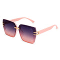 Valoria | Pink Large Full Rim Square Sunglasses for Women [UV-protected]