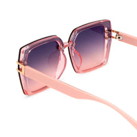 Valoria | Pink Large Full Rim Square Sunglasses for Women [UV-protected]