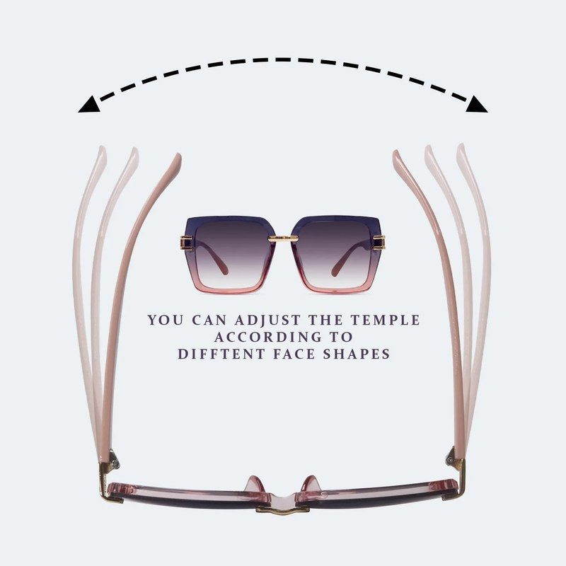 Valoria | Pink Large Full Rim Square Sunglasses for Women [UV-protected]