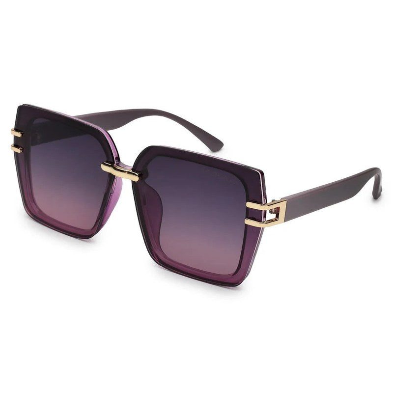 Valoria Purple Large Full Rim Square Sunglasses for Women — Hashtag Eyewears