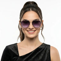 Valtor | Gradient Pink Small Full Rim Aviator Sunglasses for Men & Women [Polarized]